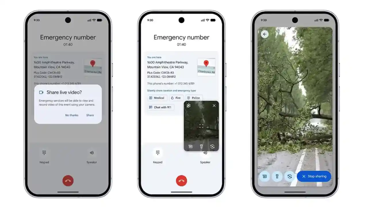 Android Adds Emergency Live Video Sharing